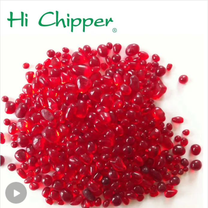 Cuentas de cristal de piscina roja